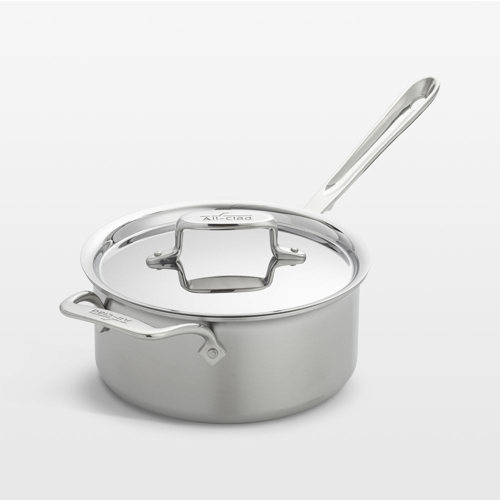 All-Clad d5 3 qt Brushed Stainless Steel Saucepan with Lid