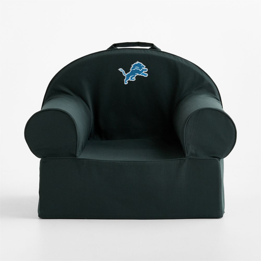 NFL Detroit Lions Large Spruce Green Organic Cotton Kids Lounge Nod Chair