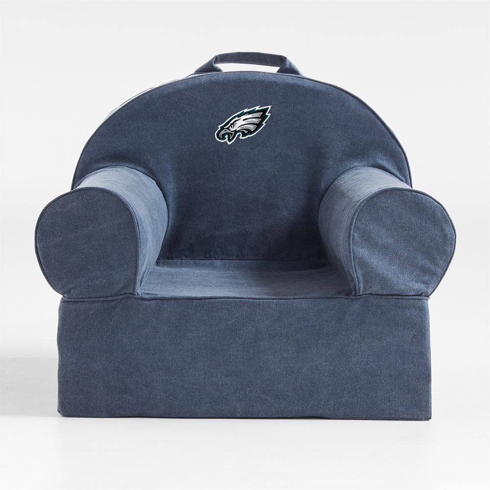 NFL Philadelphia Eagles Large Deep Indigo Organic Cotton Kids Lounge Nod Chair
