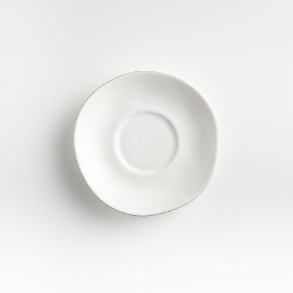 Marin White Stoneware Saucer Plate