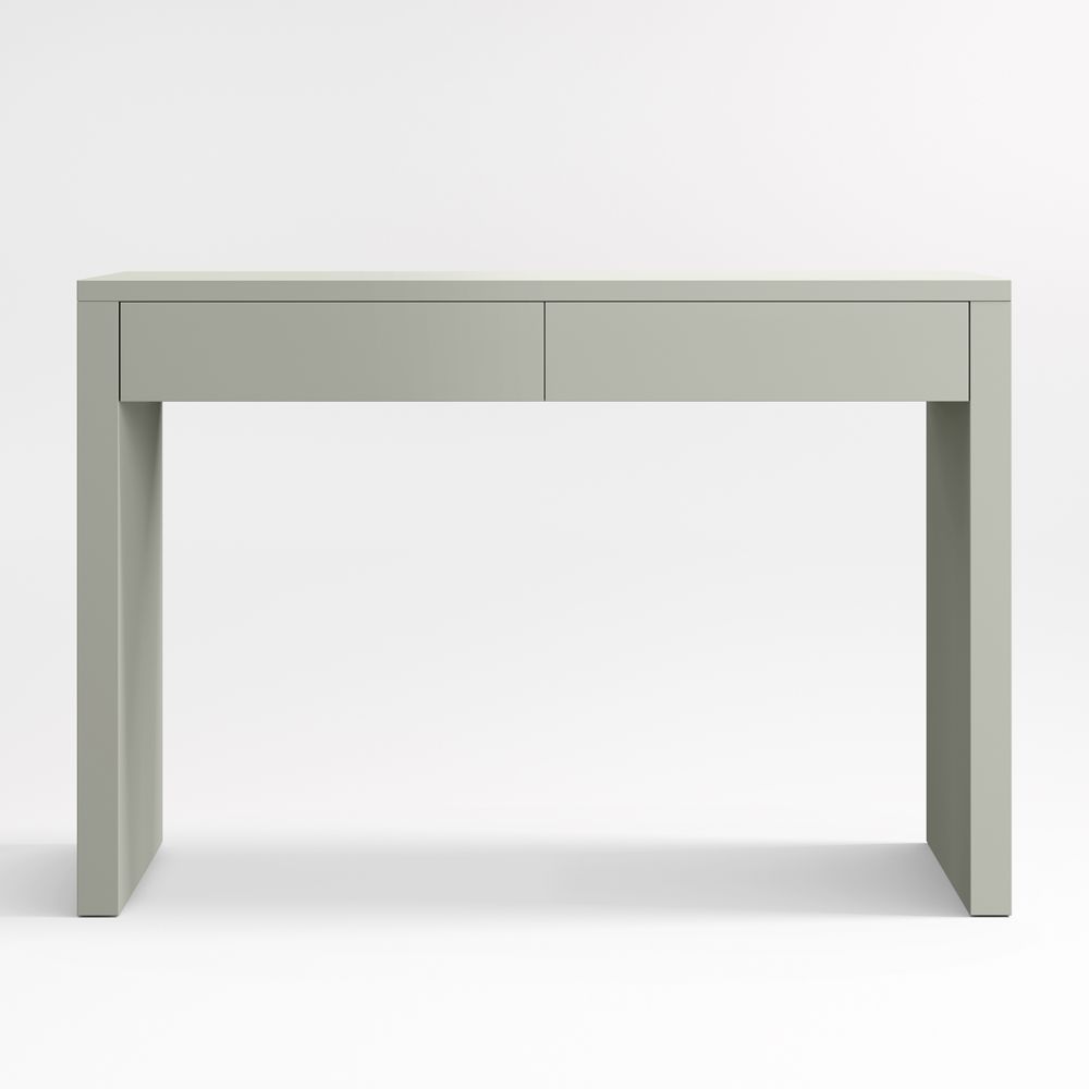 Finn 44" Sage Green Wood 2-Drawer Kids Desk
