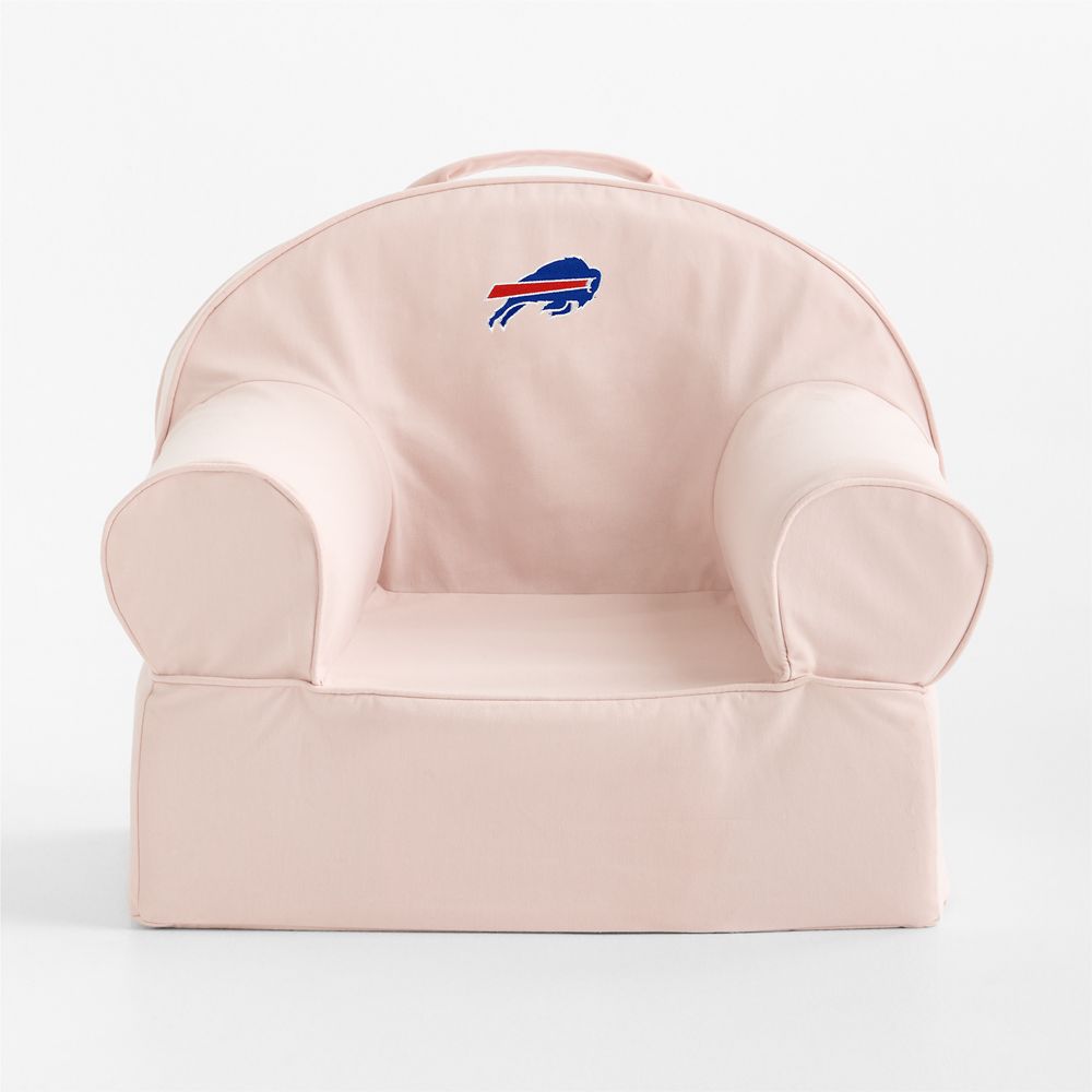 NFL Buffalo Bills Small Soft Pink Organic Cotton Kids Lounge Nod Chair