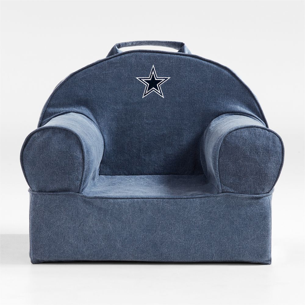 NFL Dallas Cowboys Small Deep Indigo Organic Cotton Kids Lounge Nod Chair