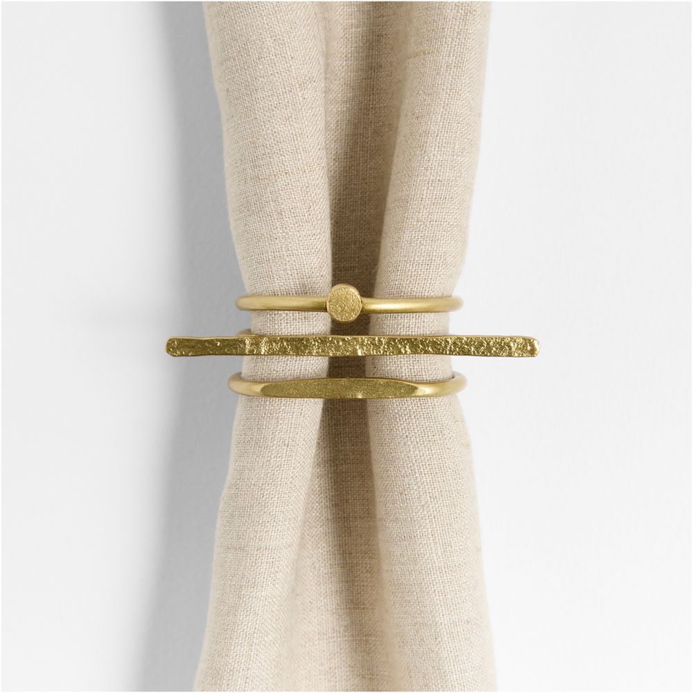 Dainty Gold Napkin Rings, Set of 3