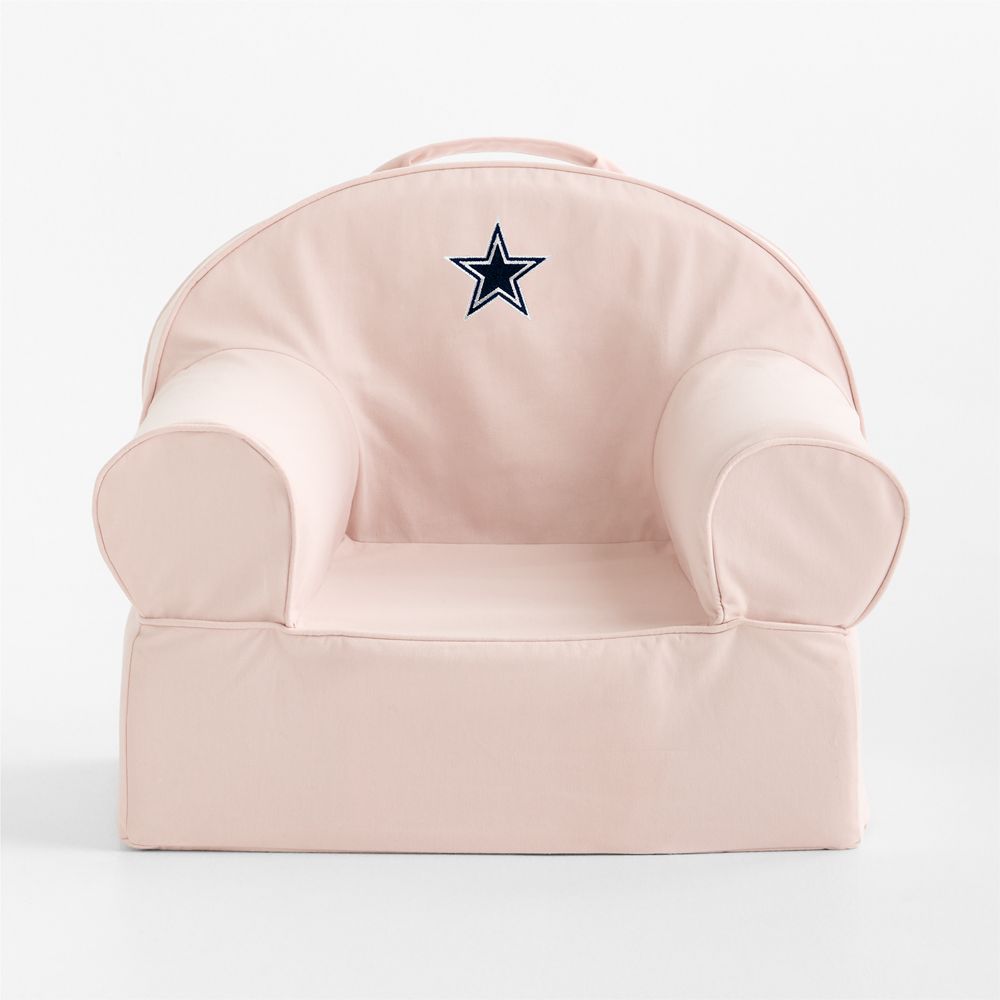 NFL Dallas Cowboys Small Soft Pink Organic Cotton Kids Lounge Nod Chair
