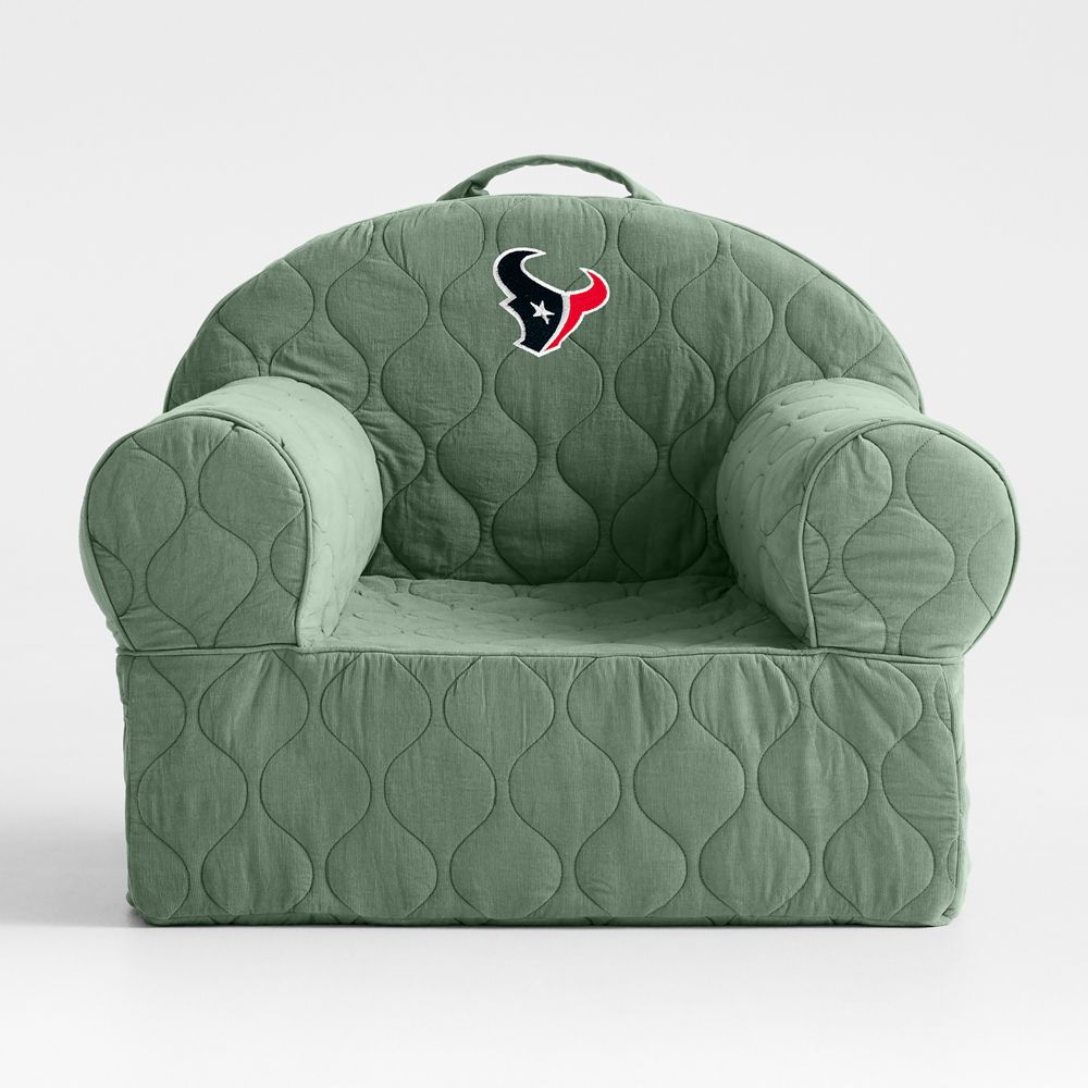 NFL Houston Texans Large Iceberg Green Quilted Cotton Corduroy Kids Lounge Nod Chair