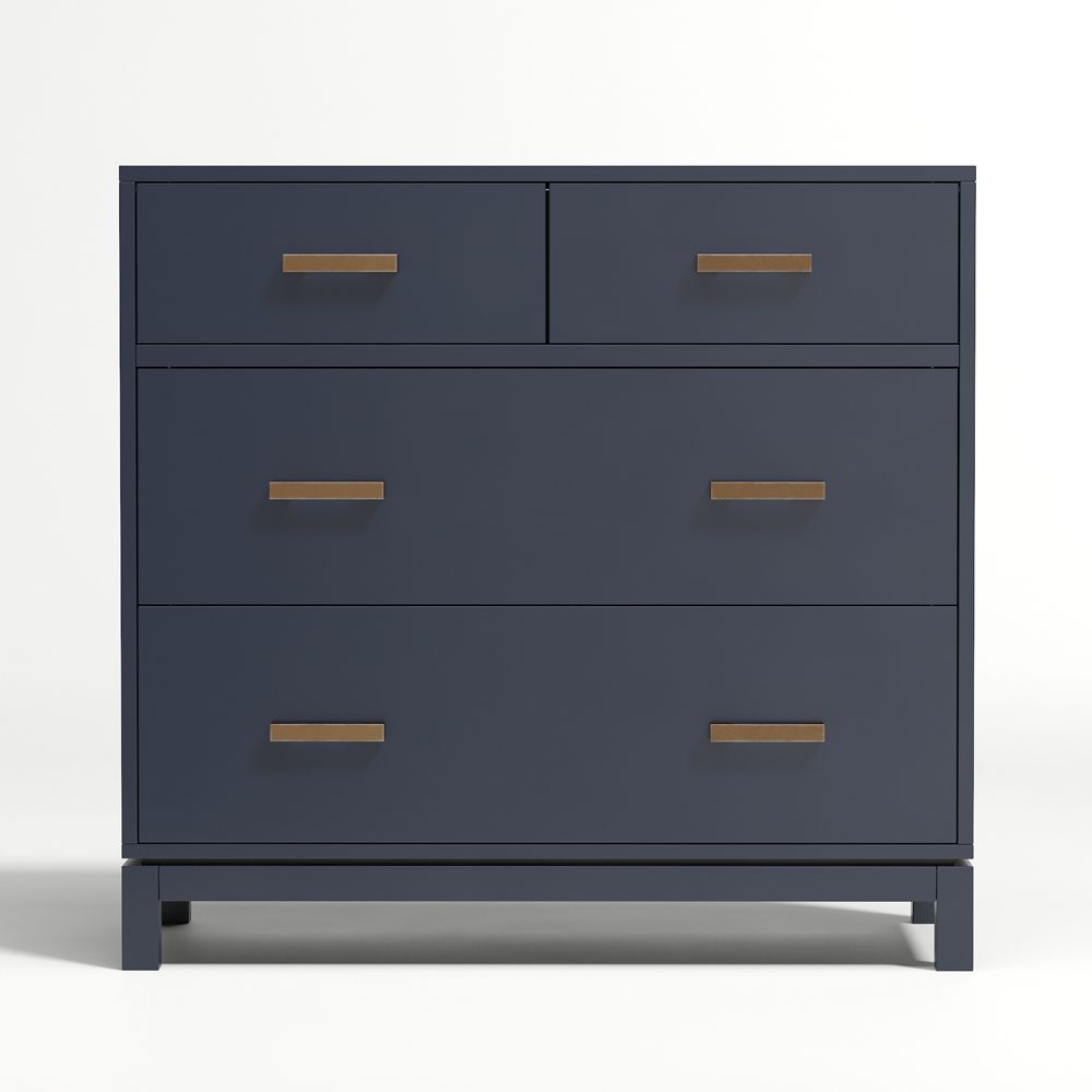 Parke 36" Navy Blue Wood 4-Drawer Kids Dresser