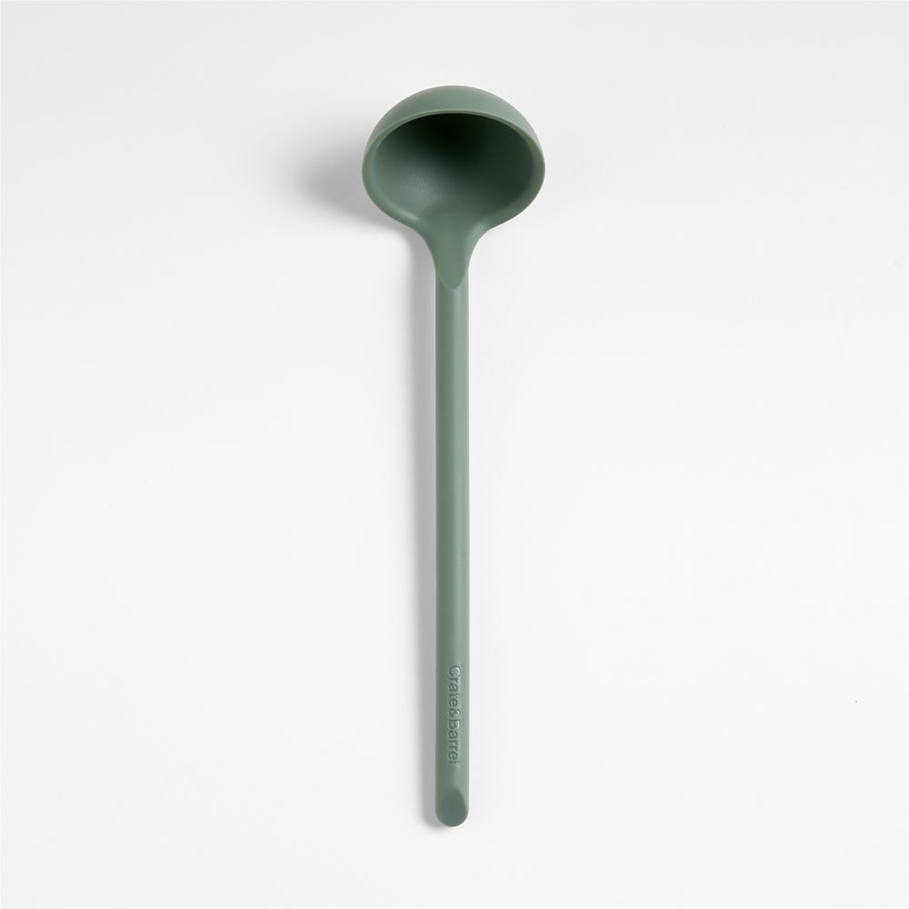 Crate & Barrel Thyme Green Silicone Utensils- Image 4