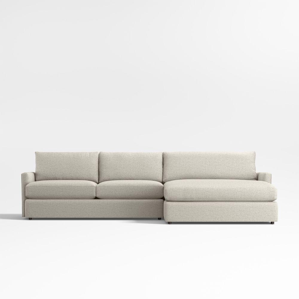Lounge Classic 2-Piece Sectional Sofa with Extra Wide Chaise Lounge