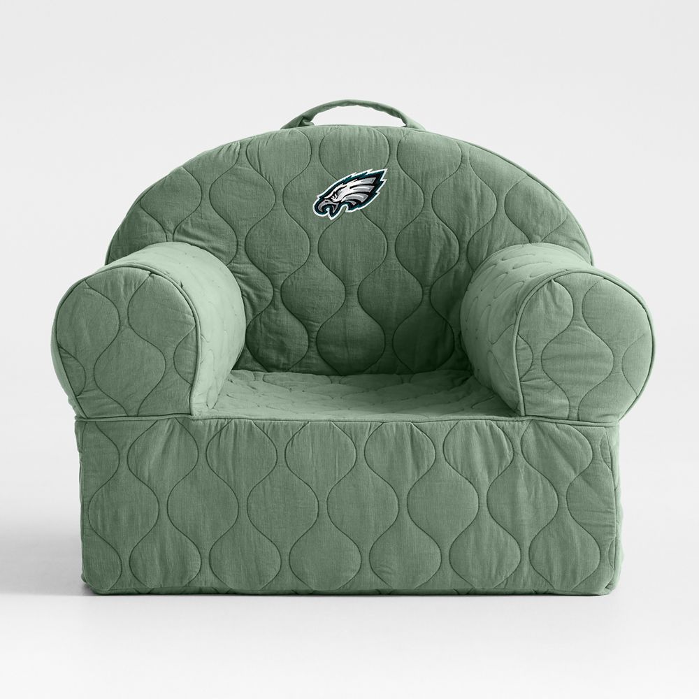 NFL Philadelphia Eagles Large Iceberg Green Quilted Cotton Corduroy Kids Lounge Nod Chair