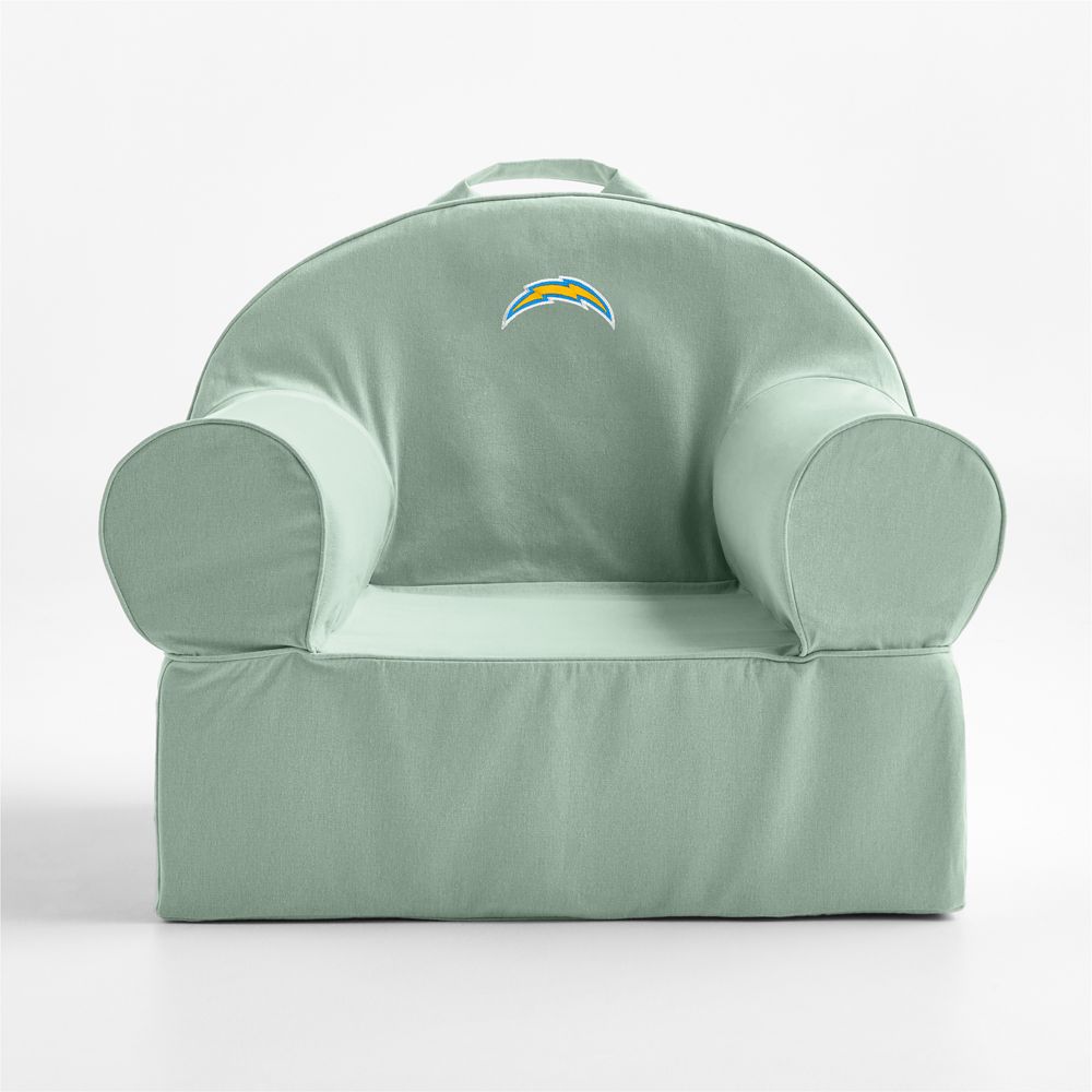 NFL Los Angeles Chargers Large Volta Teal Organic Cotton Kids Lounge Nod Chair