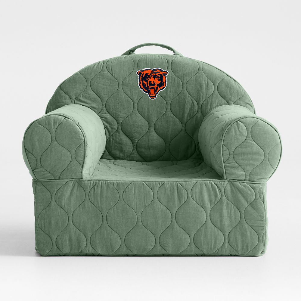 NFL Chicago Bears Large Iceberg Green Quilted Cotton Corduroy Kids Lounge Nod Chair