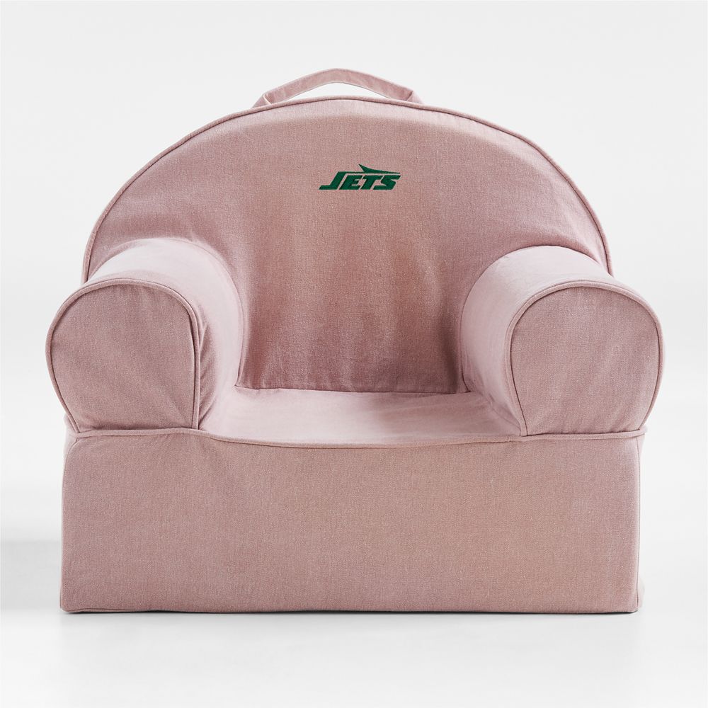 NFL New York Jets Small Lilac Mauve Organic Cotton Kids Lounge Nod Chair