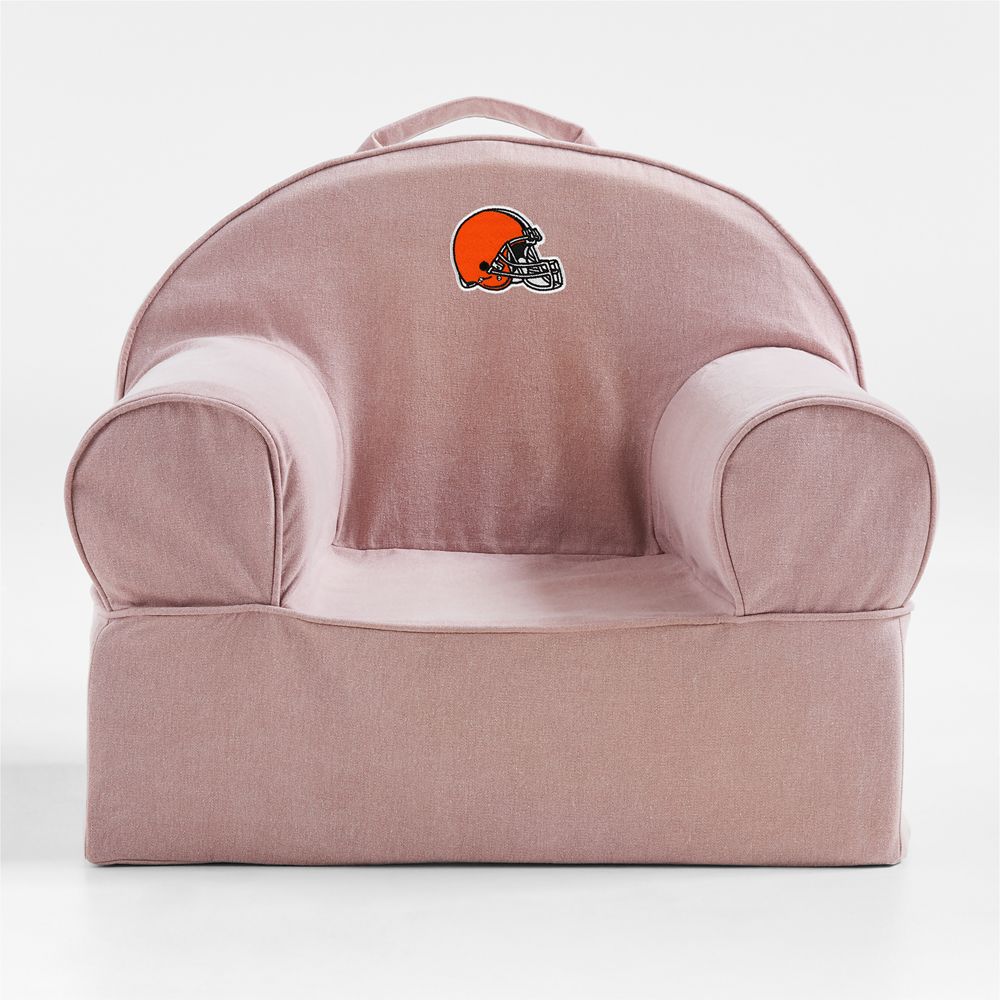 NFL Cleveland Browns Small Lilac Mauve Organic Cotton Kids Lounge Nod Chair
