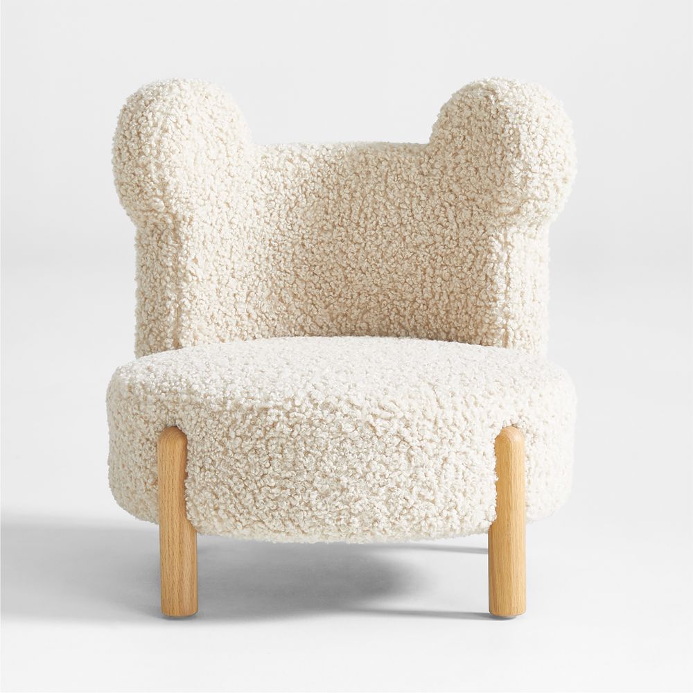 Sherpa Beige Bear Kids Play Chair