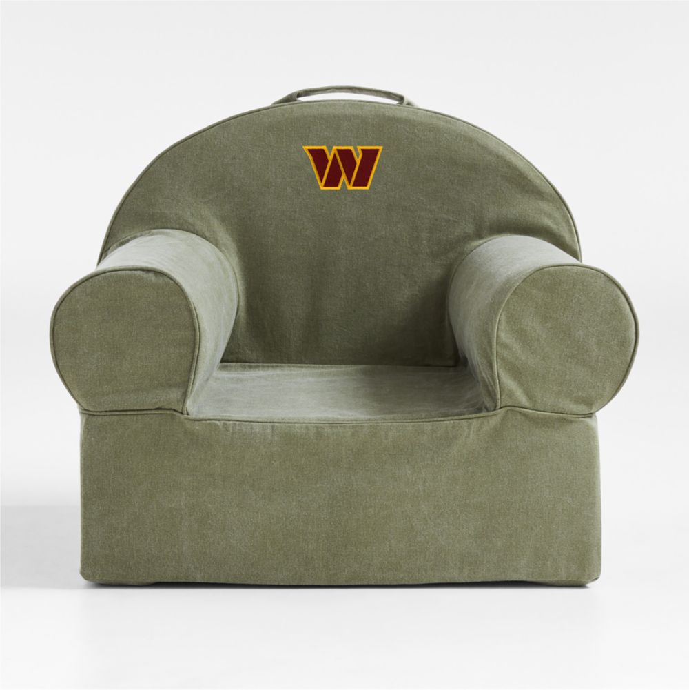 NFL Washington Commanders Small Cyprus Green Organic Cotton Kids Lounge Nod Chair