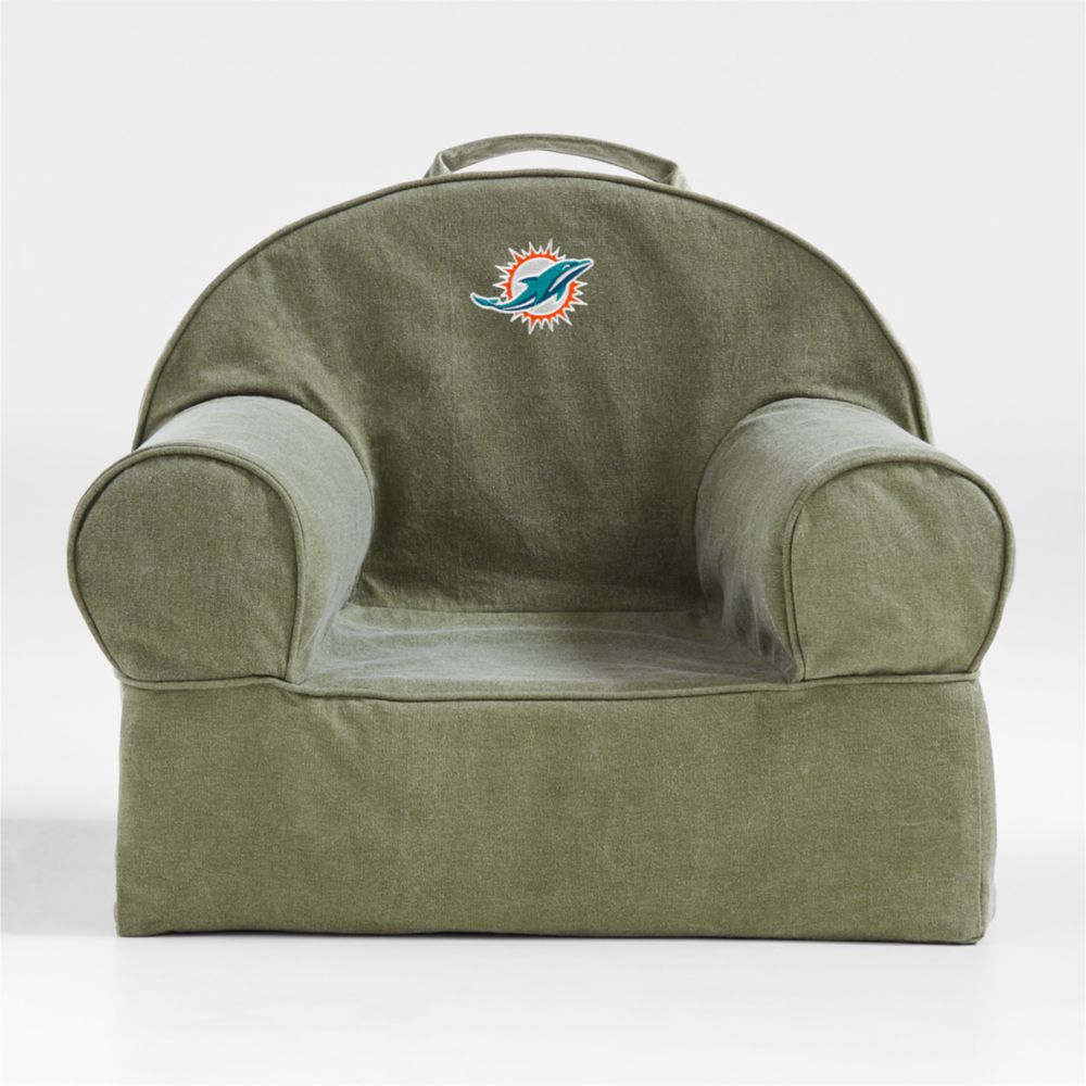 NFL Miami Dolphins Small Cyprus Green Organic Cotton Kids Lounge Nod Chair