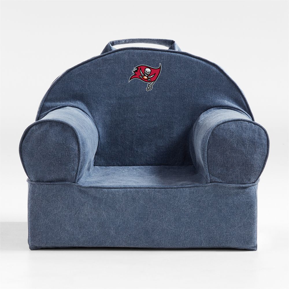 NFL Tampa Bay Buccaneers Small Deep Indigo Organic Cotton Kids Lounge Nod Chair