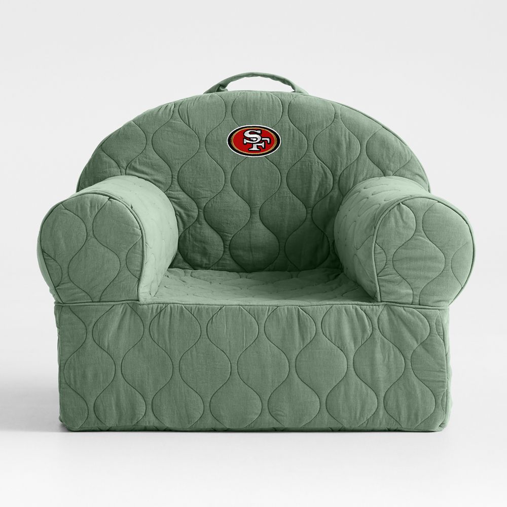 NFL San Francisco 49ers Large Iceberg Green Quilted Cotton Corduroy Kids Lounge Nod Chair