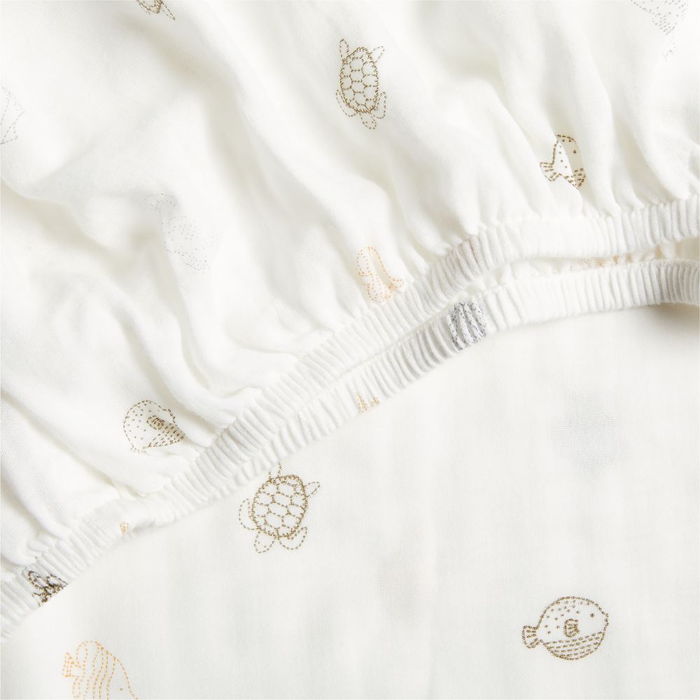 Supersoft Sea Dreams 100% Organic Cotton Baby Crib Fitted Sheet