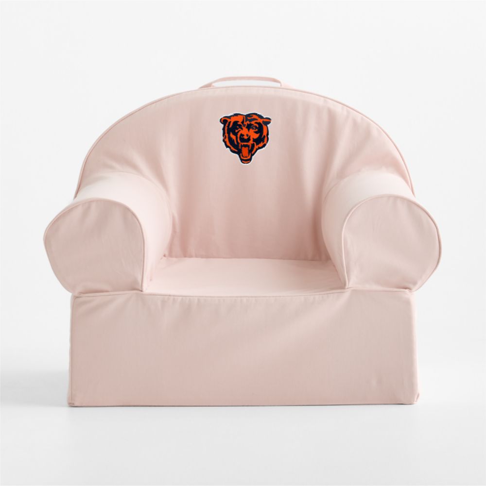 NFL Chicago Bears Large Soft Pink Organic Cotton Kids Lounge Nod Chair