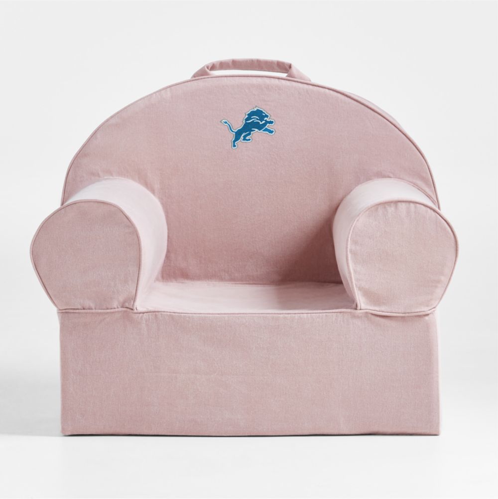 NFL Detroit Lions Large Lilac Mauve Organic Cotton Kids Lounge Nod Chair