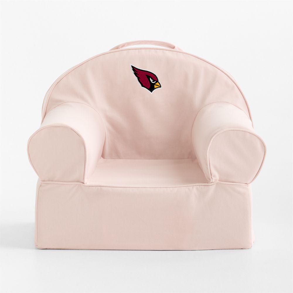 NFL Arizona Cardinals Small Soft Pink Organic Cotton Kids Lounge Nod Chair