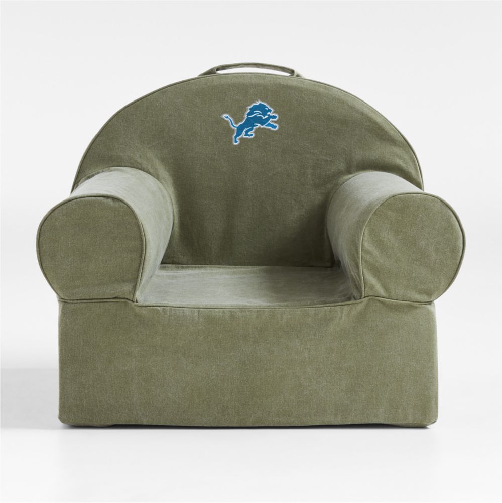NFL Detroit Lions Large Cyprus Green Organic Cotton Kids Lounge Nod Chair