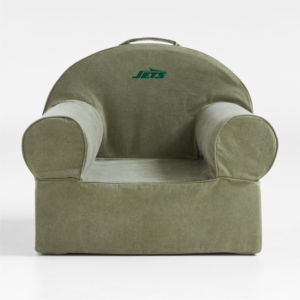 NFL New York Jets Large Cyprus Green Organic Cotton Kids Lounge Nod Chair