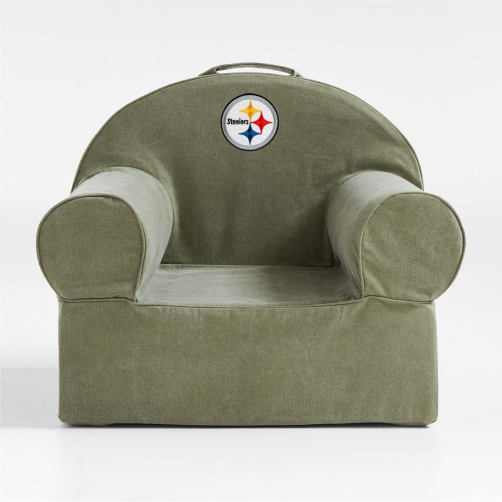 NFL Pittsburgh Steelers Large Cyprus Green Organic Cotton Kids Lounge Nod Chair