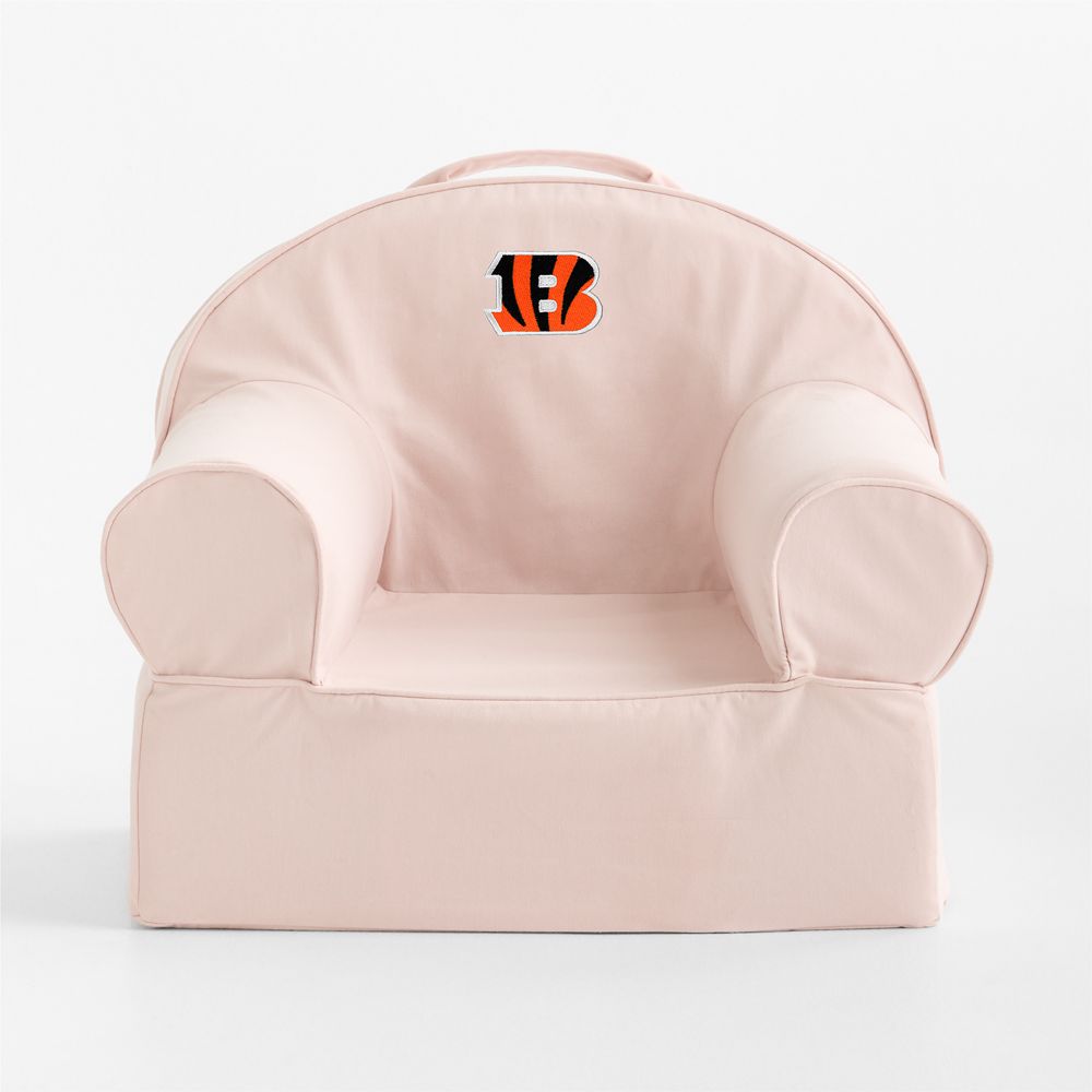 NFL Cincinnati Bengals Small Soft Pink Organic Cotton Kids Lounge Nod Chair