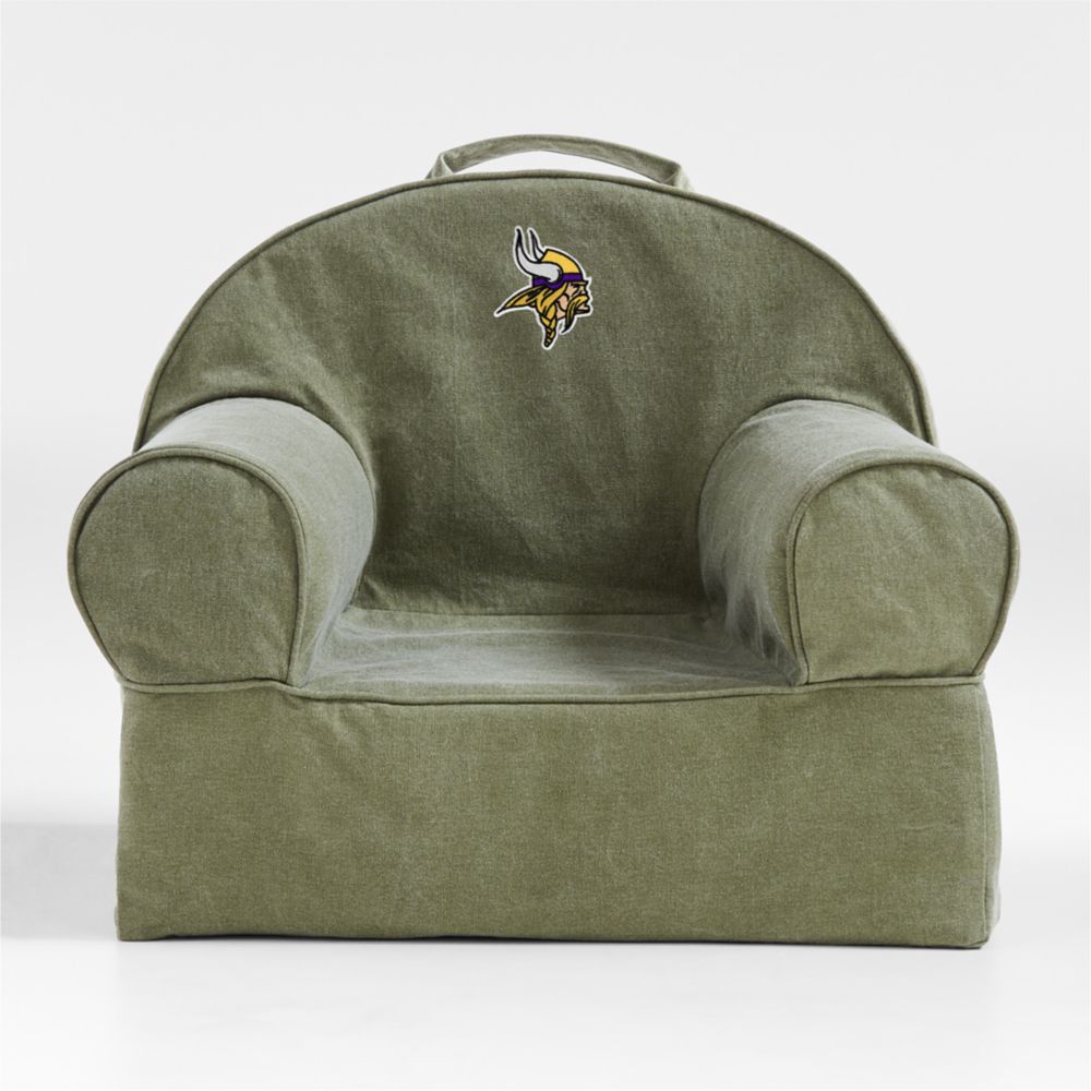 NFL Minnesota Vikings Small Cyprus Green Organic Cotton Kids Lounge Nod Chair