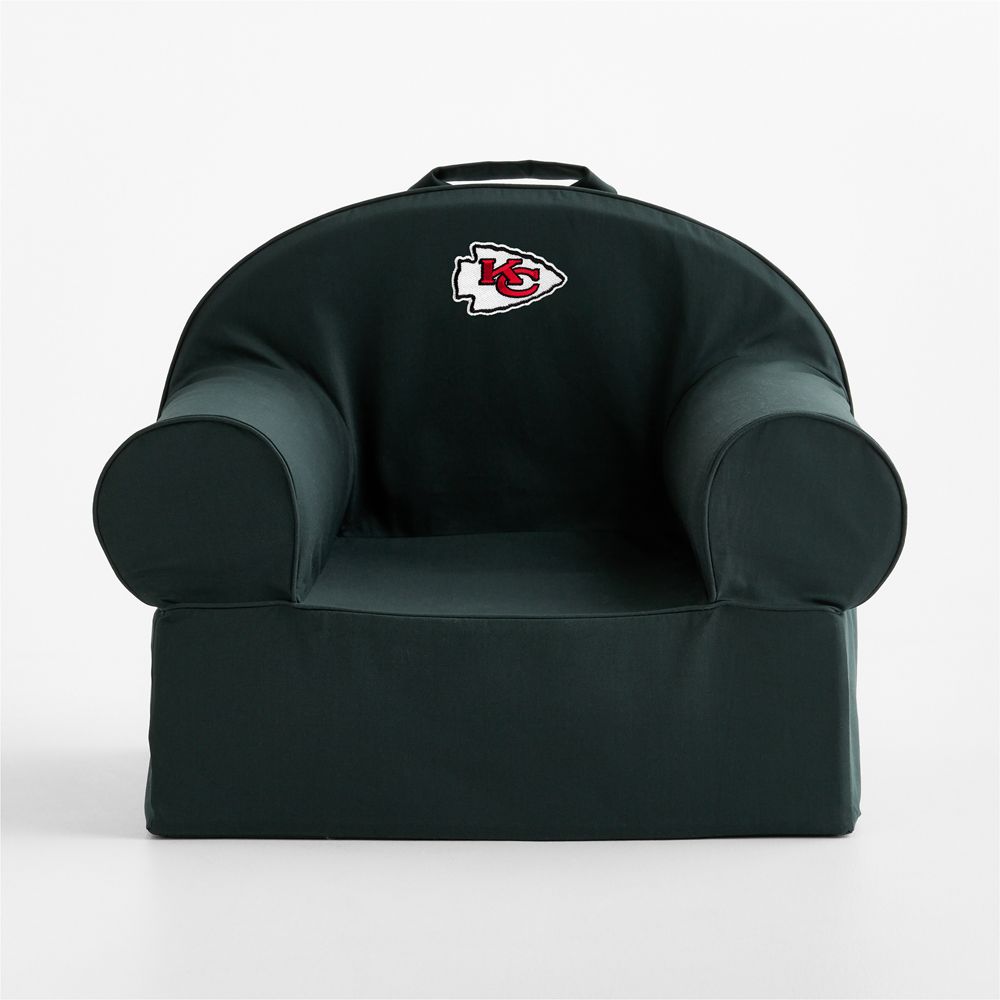 NFL Kansas City Chiefs Large Spruce Green Organic Cotton Kids Lounge Nod Chair