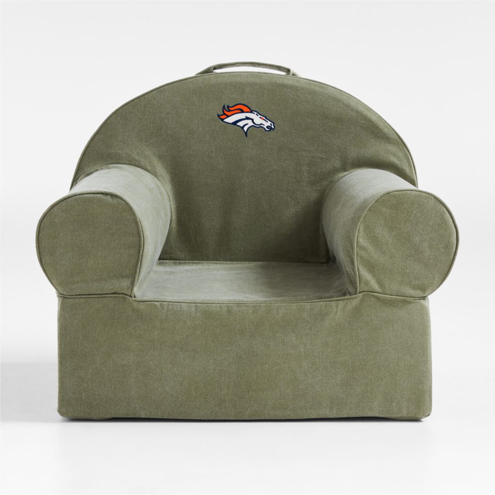 NFL Denver Broncos Large Cyprus Green Organic Cotton Kids Lounge Nod Chair