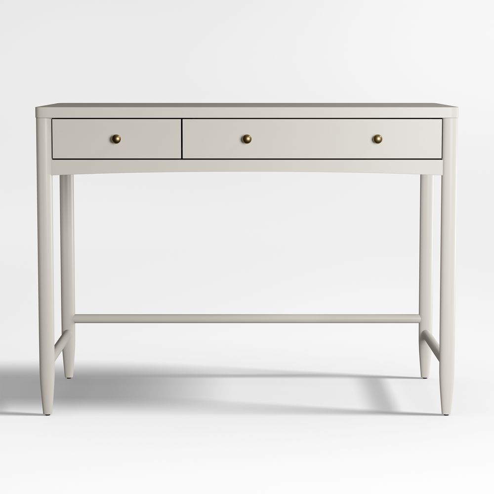 Hampshire 42" Cozy Grey Wood 2-Drawer Kids Desk