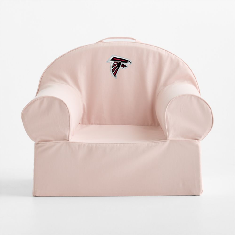 NFL Atlanta Falcons Large Soft Pink Organic Cotton Kids Lounge Nod Chair