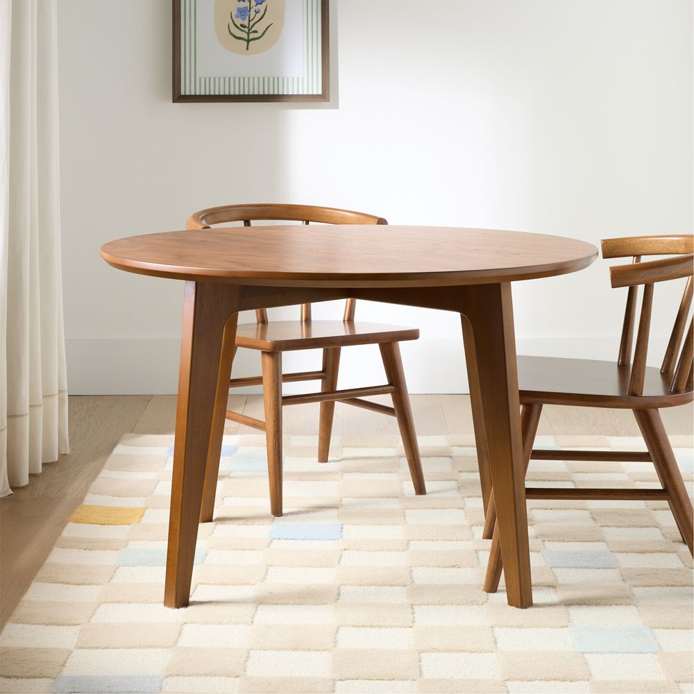 Tatum Walnut Wood Round Kids Play Table
