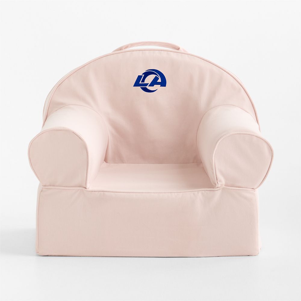 NFL Los Angeles Rams Small Soft Pink Organic Cotton Kids Lounge Nod Chair