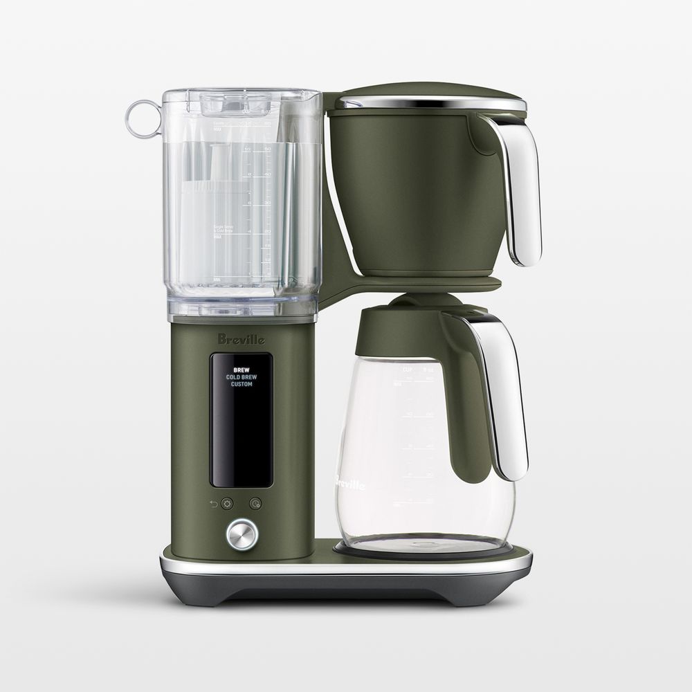 Breville Luxe Brewer Glass Drip Coffee Maker in Olive Tapenade