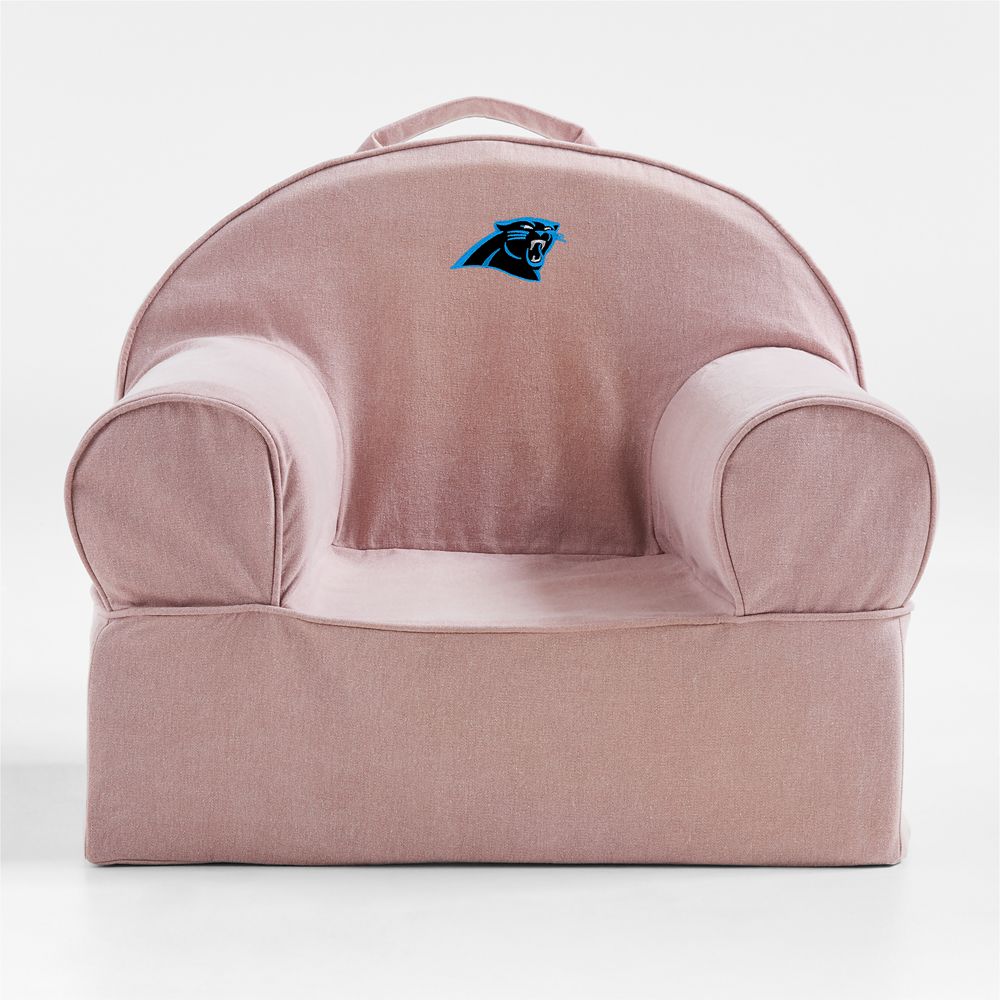 NFL Carolina Panthers Small Lilac Mauve Organic Cotton Kids Lounge Nod Chair