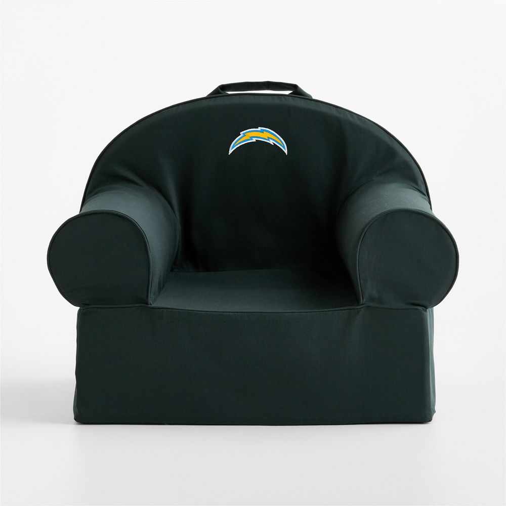 NFL Los Angeles Chargers Large Spruce Green Organic Cotton Kids Lounge Nod Chair