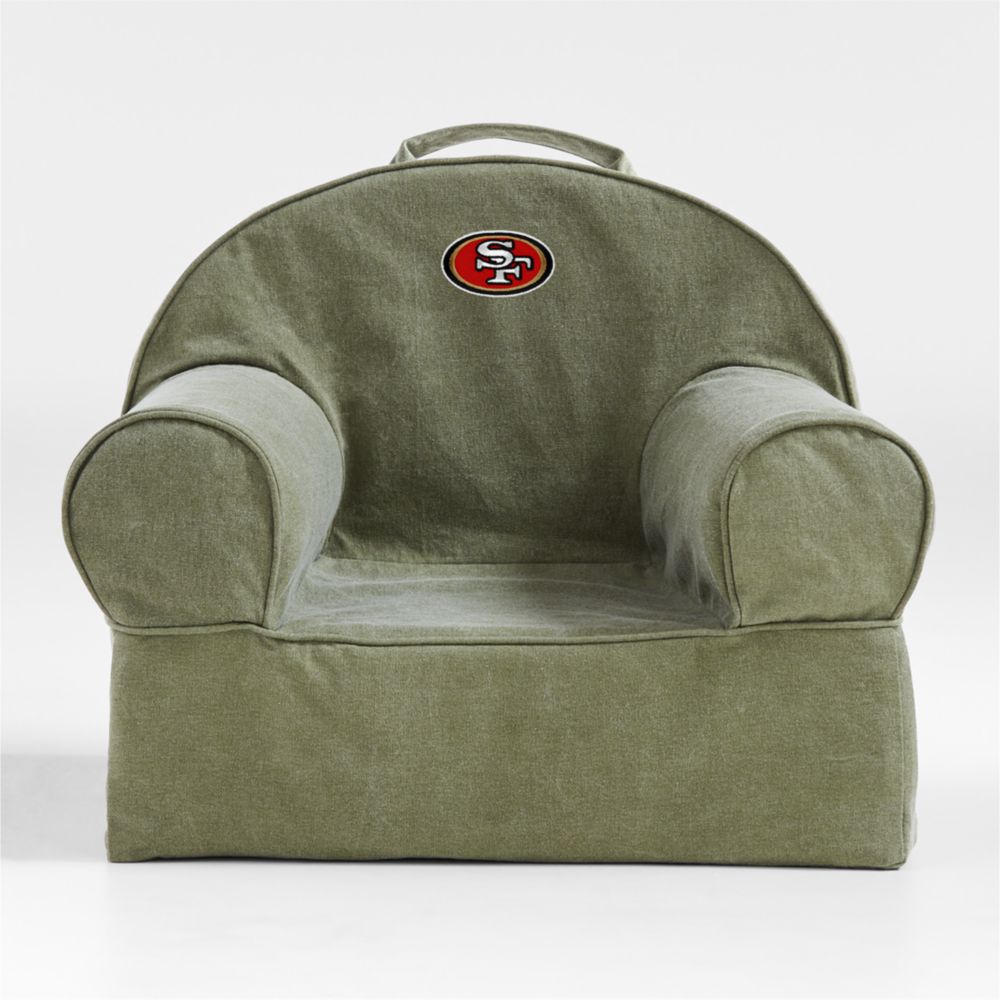 NFL San Francisco 49ers Small Cyprus Green Organic Cotton Kids Lounge Nod Chair