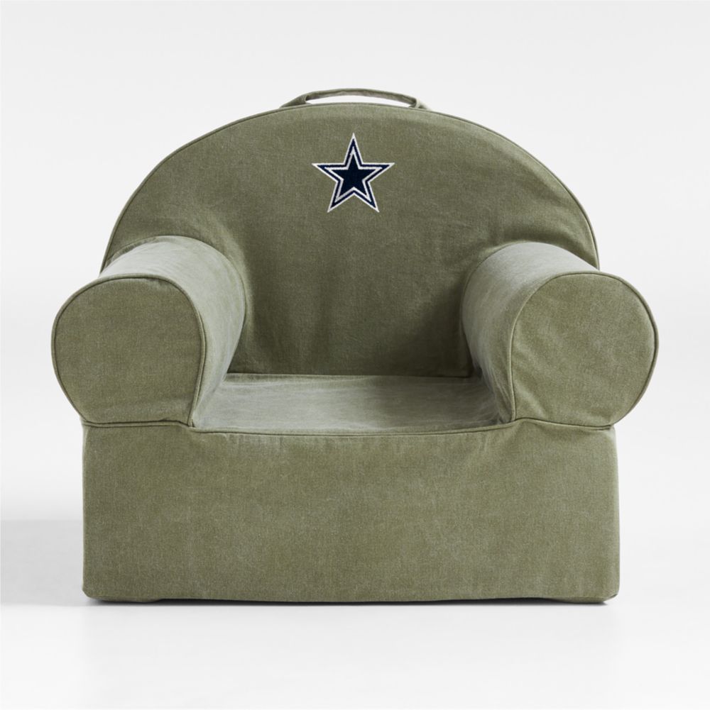 NFL Dallas Cowboys Large Cyprus Green Organic Cotton Kids Lounge Nod Chair