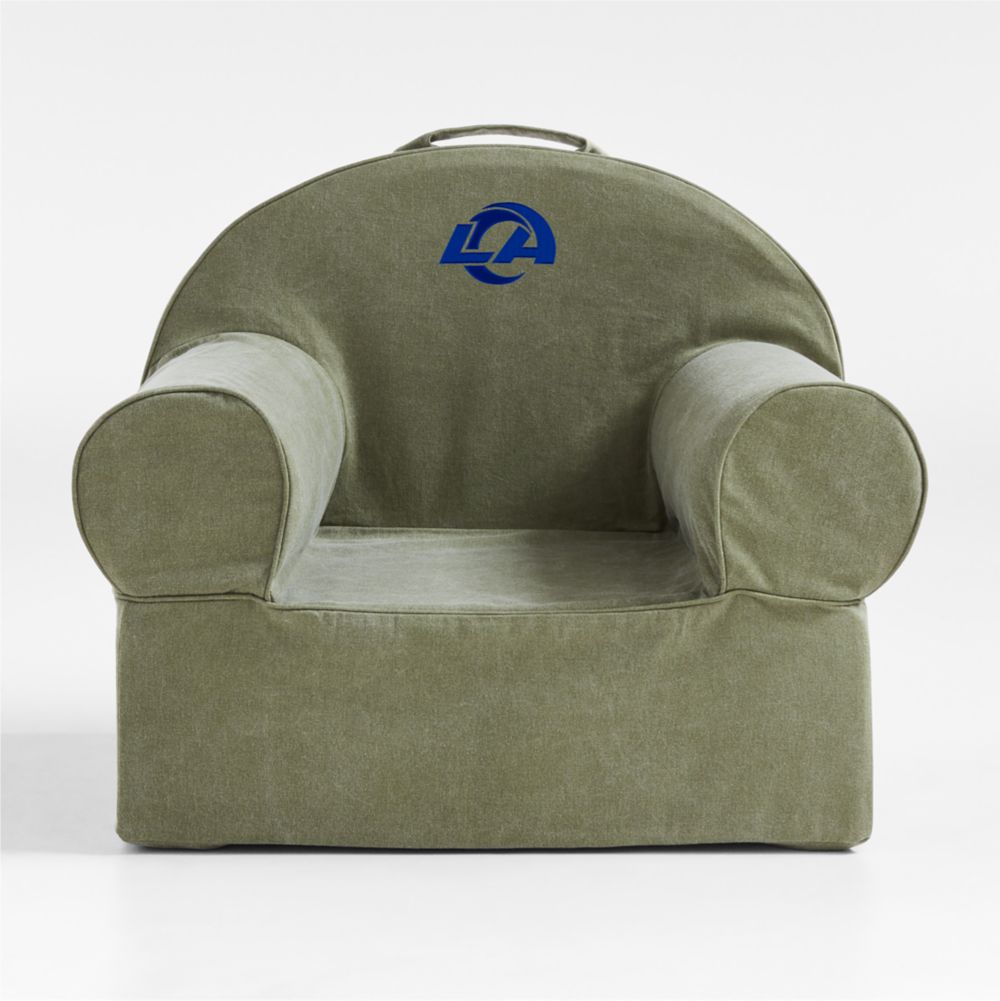 NFL Los Angeles Rams Large Cyprus Green Organic Cotton Kids Lounge Nod Chair