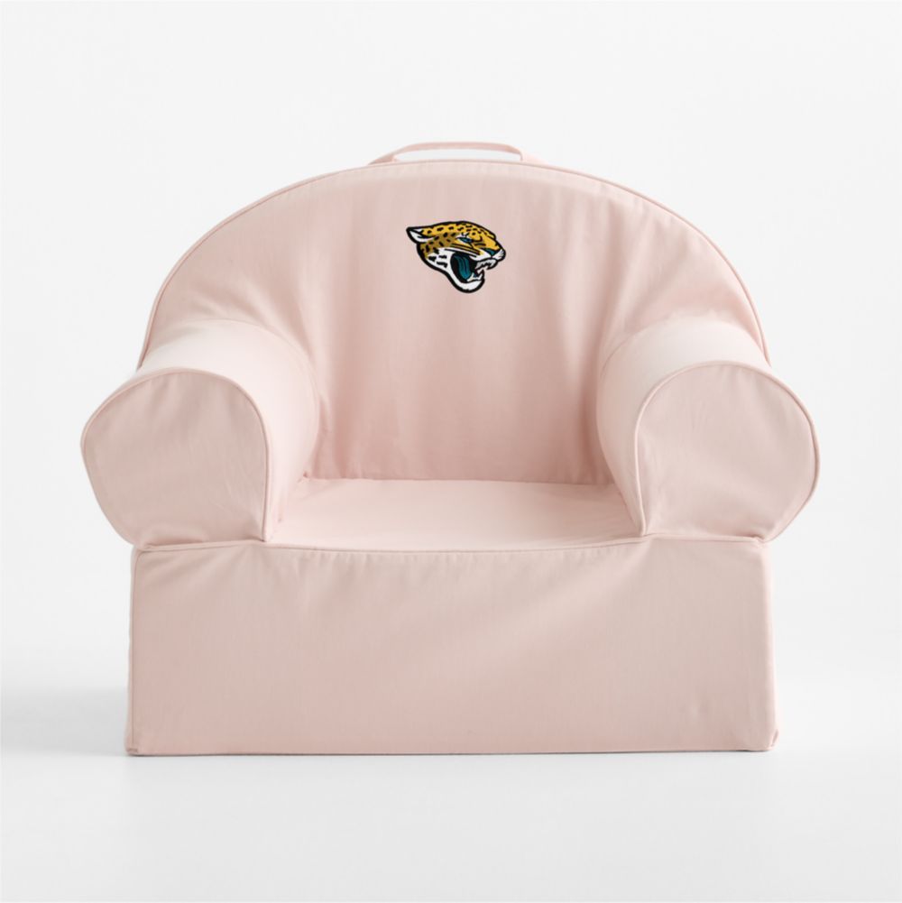 NFL Jacksonville Jaguars Large Soft Pink Organic Cotton Kids Lounge Nod Chair