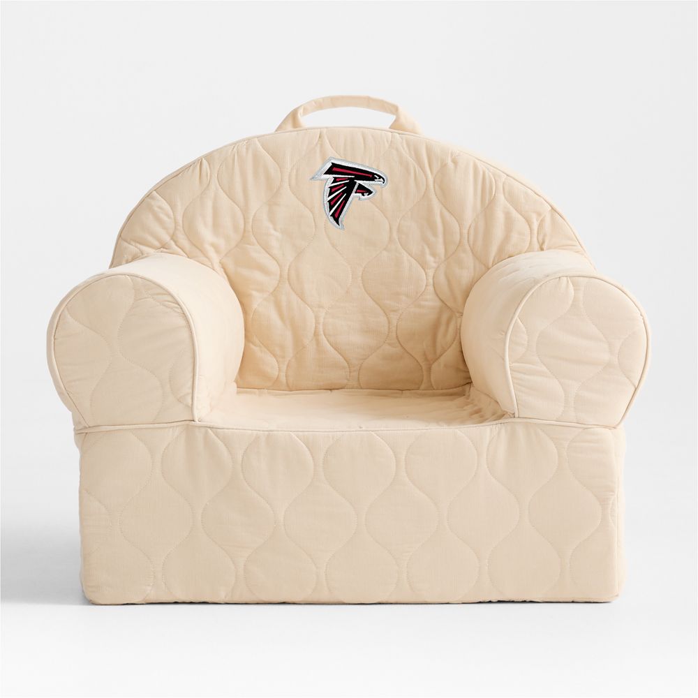 NFL Atlanta Falcons Large Oatmeal Quilted Cotton Corduroy Kids Lounge Nod Chair