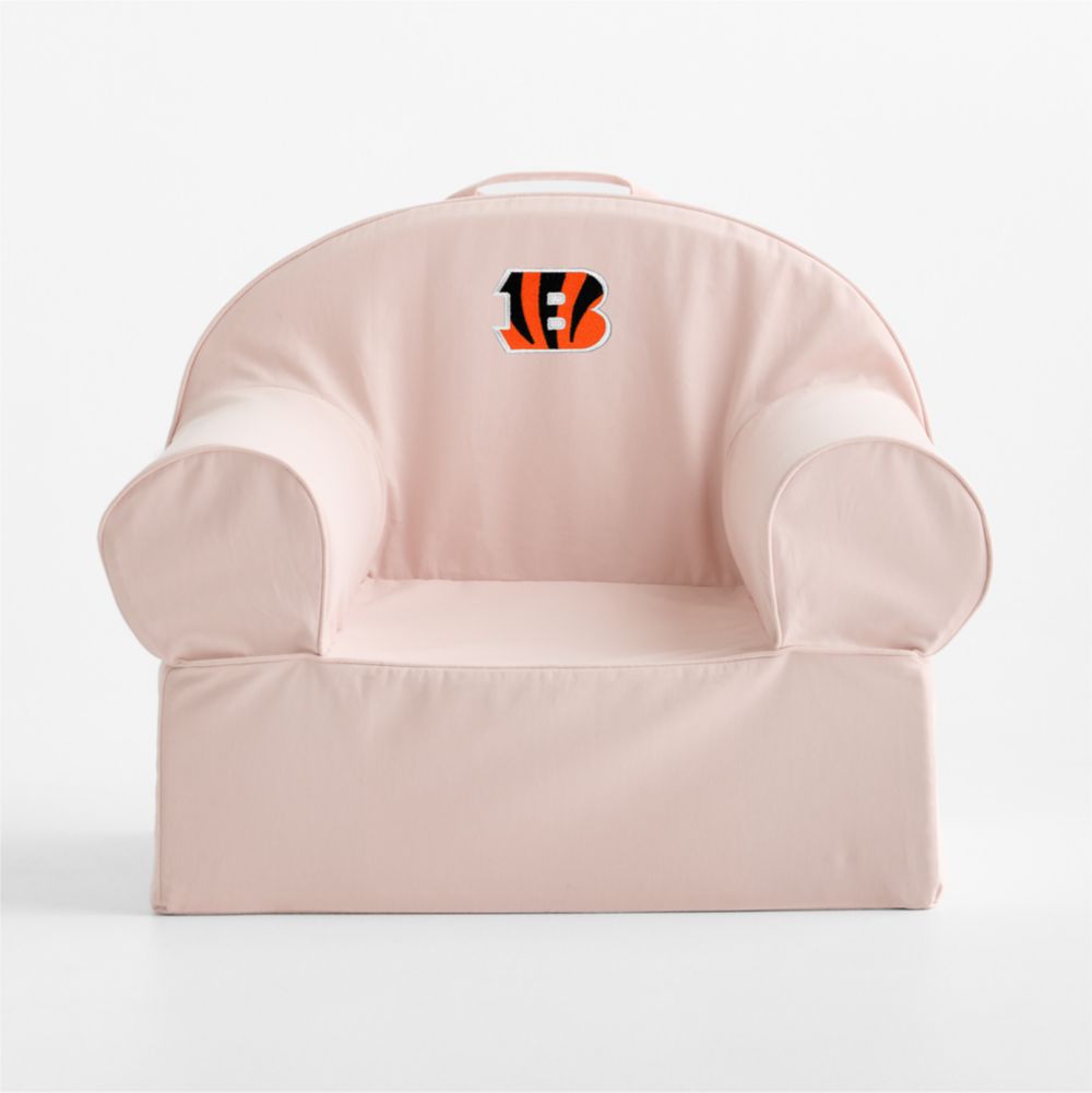 NFL Cincinnati Bengals Large Soft Pink Organic Cotton Kids Lounge Nod Chair