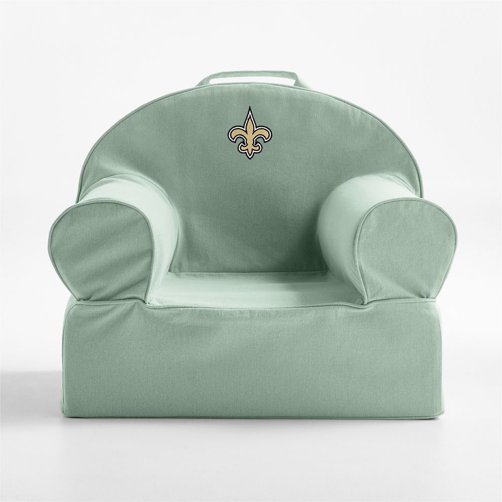 NFL New Orleans Saints Small Volta Teal Organic Cotton Kids Lounge Nod Chair