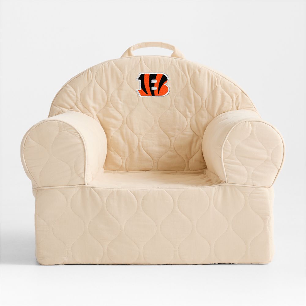 NFL Cincinnati Bengals Large Oatmeal Quilted Cotton Corduroy Kids Lounge Nod Chair