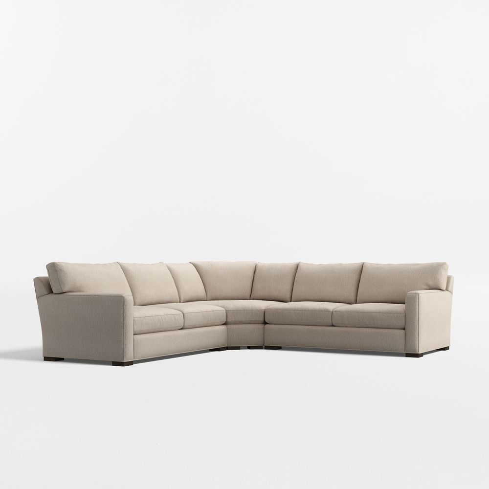 Axis 3-Piece L-Shaped Wedge Sectional Sofa